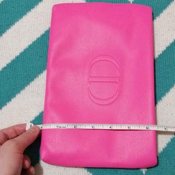 Two-Tone Vegan Leather Dior Pochette/Clutch - Picture 10 of 12